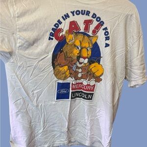 Hanes Vintage Ford White Cat Graphic Tee